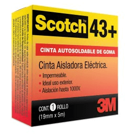 3M™ Scotch™ Cinta Autosoldable 43+, Baja Tensión, 