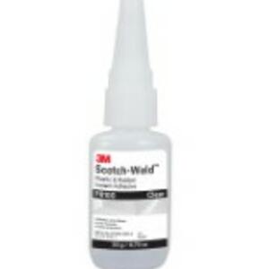 Adhesivo Instantáneo para Caucho y Plástico 3M™ Scotch-Weld™ PR100, Transparente, 20 g por Botella