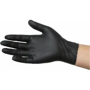 guantes de nitrilo negro