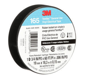 Cinta Eléctrica de Vinil 3M™ Temflex™ 165, 19 mm x 18 m