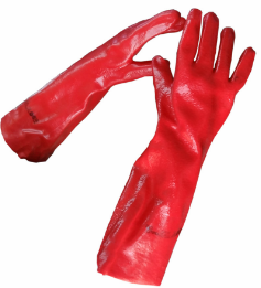 Guante de PVC Rojo Liviano 35 cm